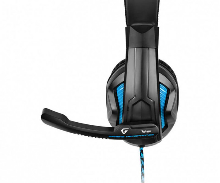 Наушники Gemix W-360 Black/Blue, микрофон, игровая гарнитура
